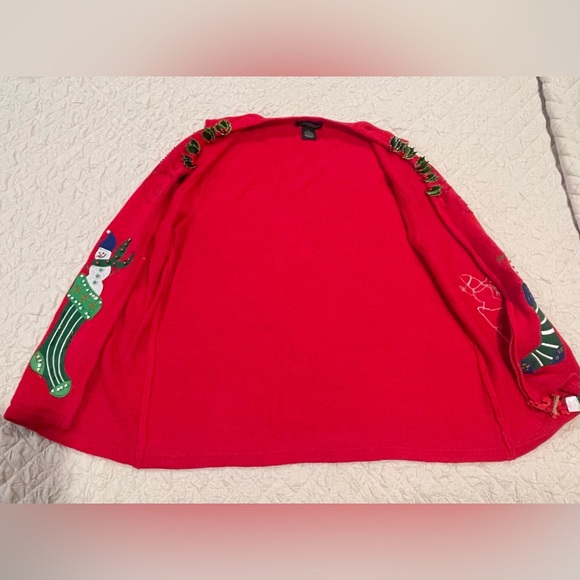 SML Designs Christmas Embellished Women’s Ugly Sweater Snowmen Vest Sz Xlarge - Picture 5 of 9